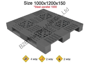 พาเลทพลาสติก 1000 x 1200 x 150 mm