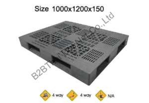พาเลทพลาสติก 1000 x 1200 x 150 mm