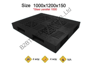 พาเลทพลาสติก 1000 x 1200 x 150 mm