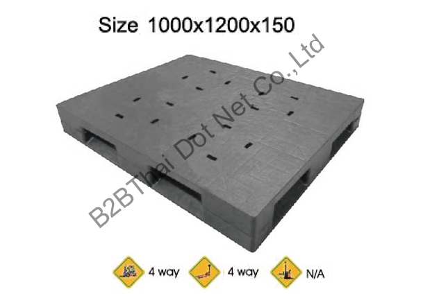 พาเลทพลาสติก 1000 x 1200 x 150 mm