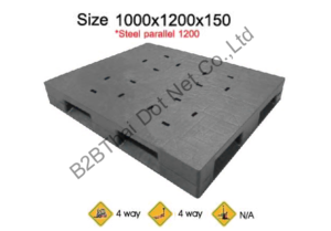 พาเลทพลาสติก 1000 x 1200 x 150 mm