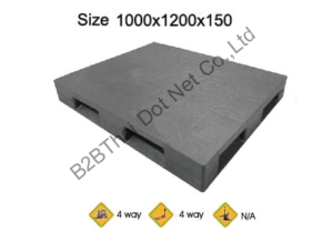 พาเลทพลาสติก 1000 x 1200 x 150 mm