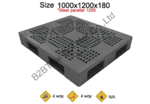 พาเลทพลาสติก 1000 x 1200 x 180 mm