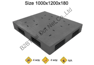 พาเลทพลาสติก 1000 x 1200 x 180 mm