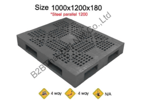 พาเลทพลาสติก 1000 x 1200 x 180 mm