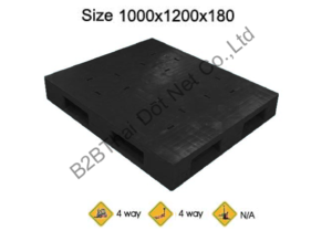 พาเลทพลาสติก 1000 x 1200 x 180 mm