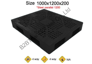 พาเลทพลาสติก 1000 x 1200 x 200 mm
