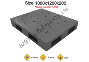 พาเลทพลาสติก 1000 x 1200 x 200 mm