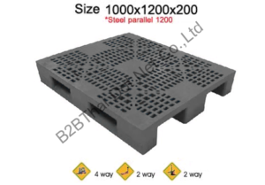 พาเลทพลาสติก 1000 x 1200 x 200 mm