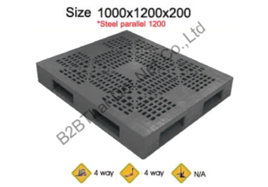 พาเลทพลาสติก 1000 x 1200 x 200 mm