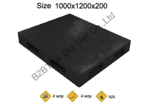 พาเลทพลาสติก 1000 x 1200 x 200 mm