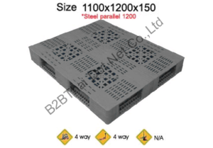 พาเลทพลาสติก 1100 x 1200 x 150 mm