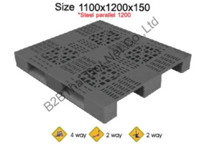 พาเลทพลาสติก 1100 x 1200 x 150 mm