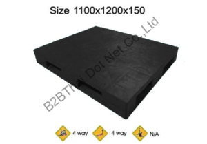 พาเลทพลาสติก 1100 x 1200 x 150 mm