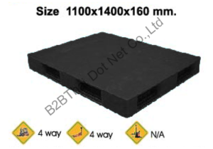 พาเลทพลาสติก 1100 x 1400 x 160 mm