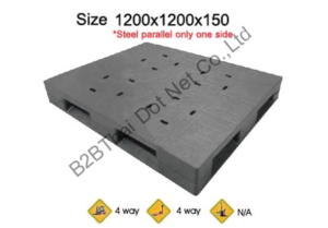พาเลทพลาสติก 1200 x 1200 x 150 mm