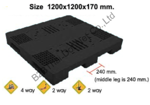 พาเลทพลาสติก 1200 x 1200 x 170 mm