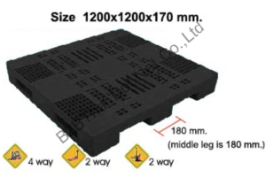 พาเลทพลาสติก 1200 x 1200 x 170 mm